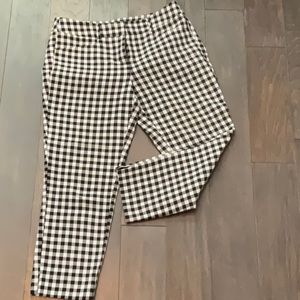 Loft checked ankle pant.